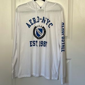 Aeropostale Long Sleeve Hooded Tee Large